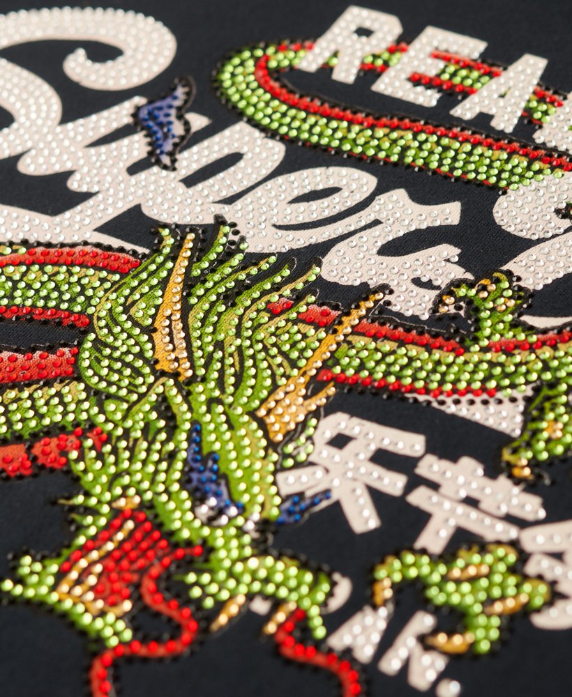 camiseta vintage logo narrative na cor preta