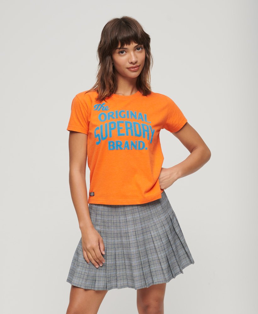 camiseta archive neon graphic em laranja tangerina mesclado