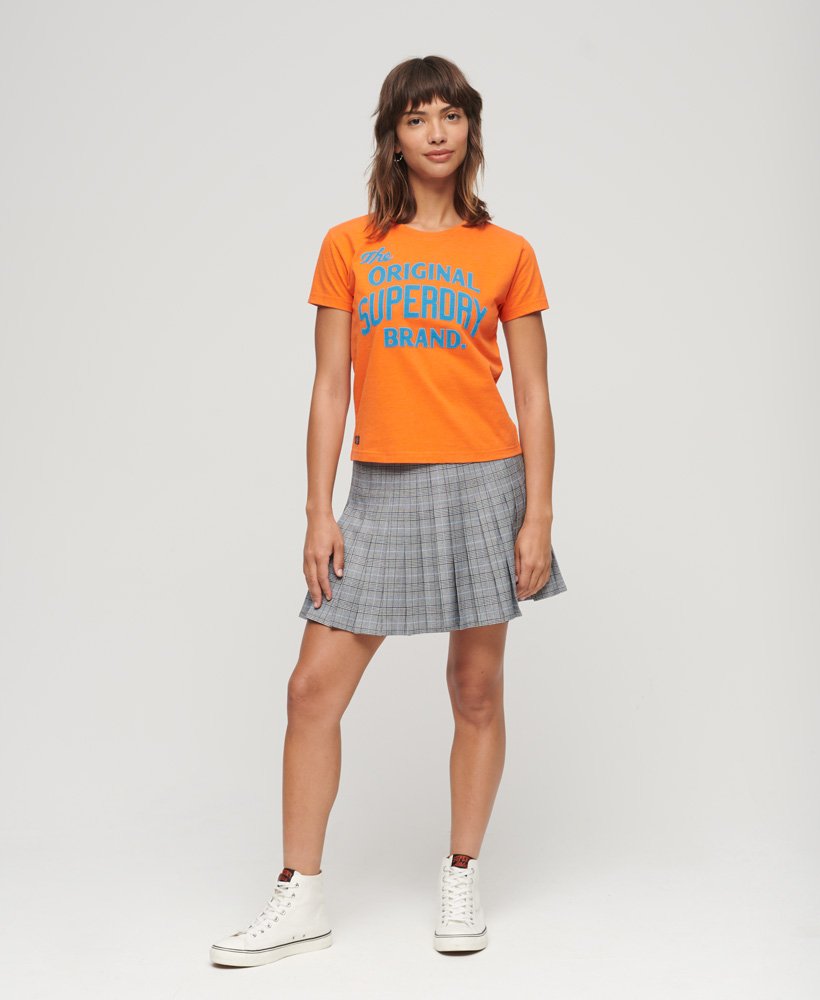 camiseta archive neon graphic em laranja tangerina mesclado