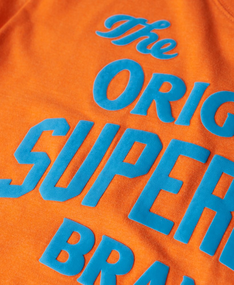 camiseta archive neon graphic em laranja tangerina mesclado