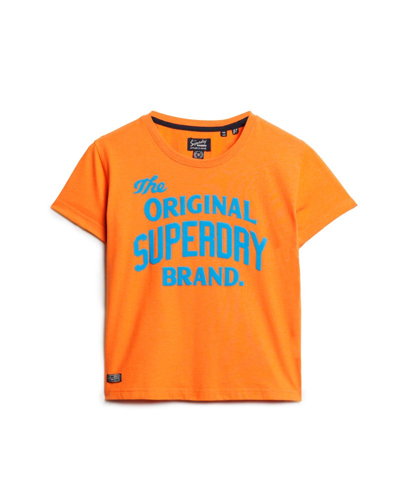camiseta archive neon graphic em laranja tangerina mesclado