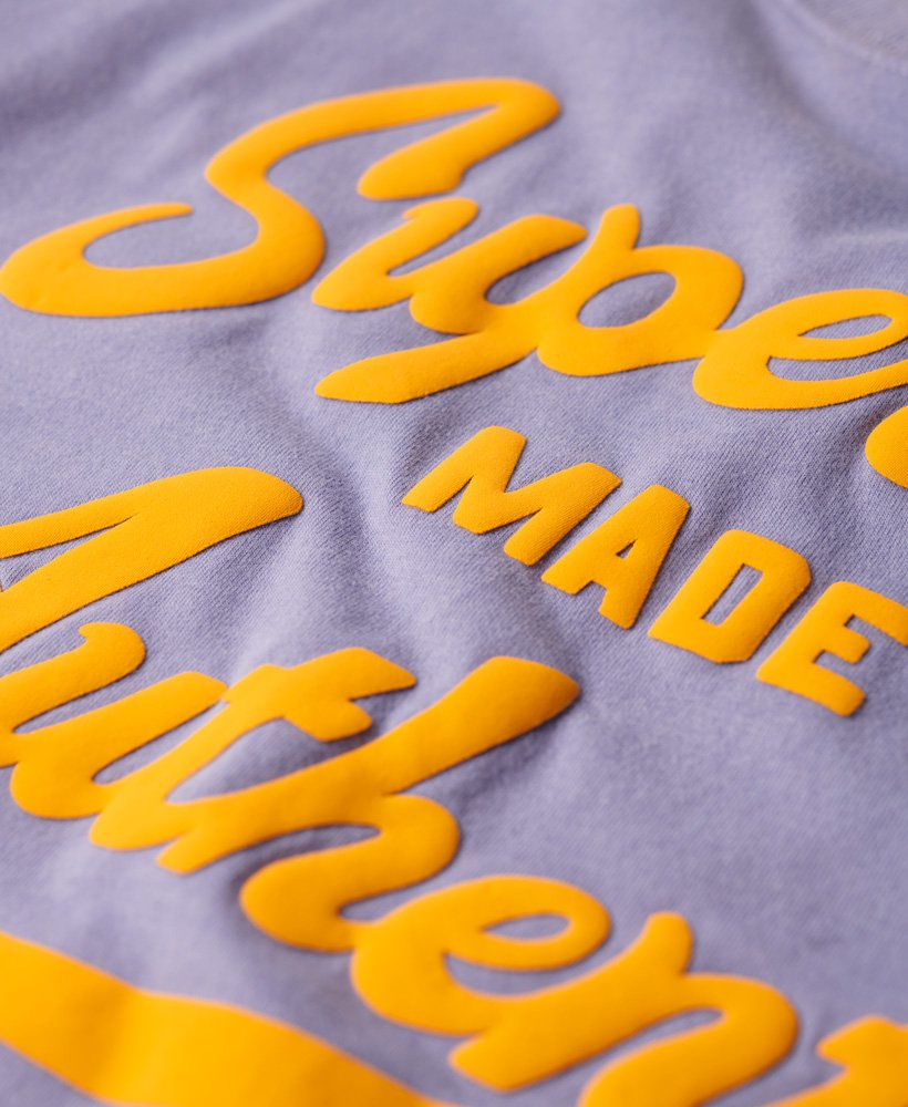 camiseta archive neon graphic na cor violeta mesclada