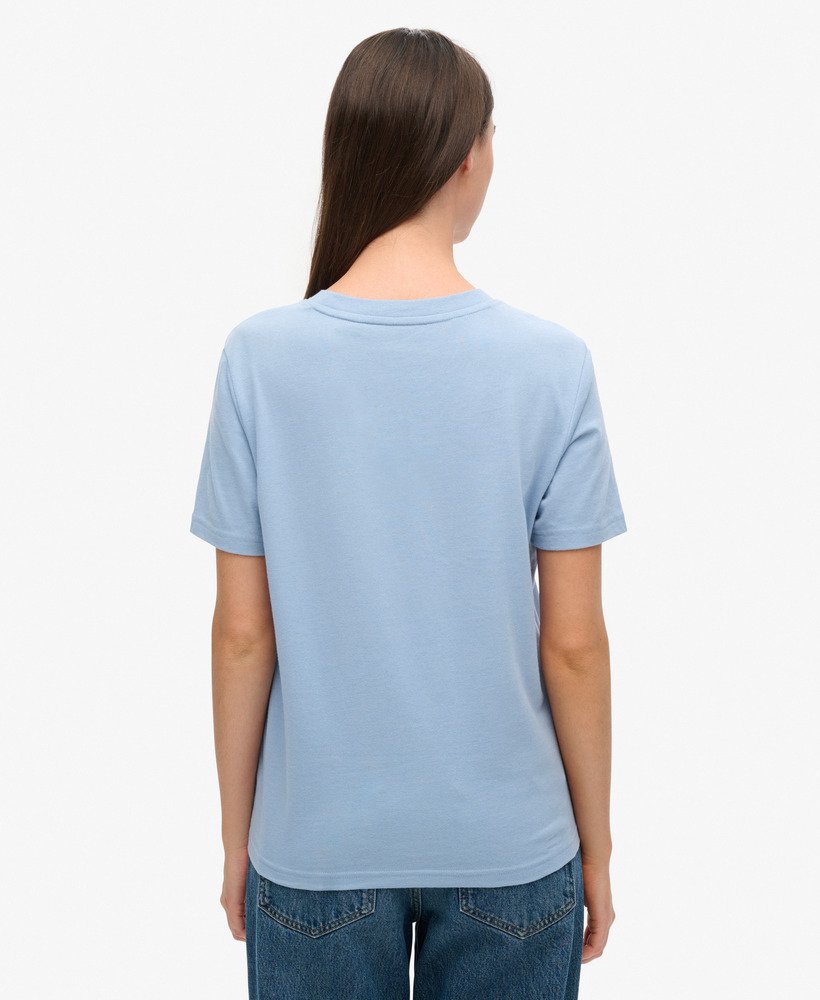 camiseta tonal graphic relaxed em tom de azul mesclado rodeo drive