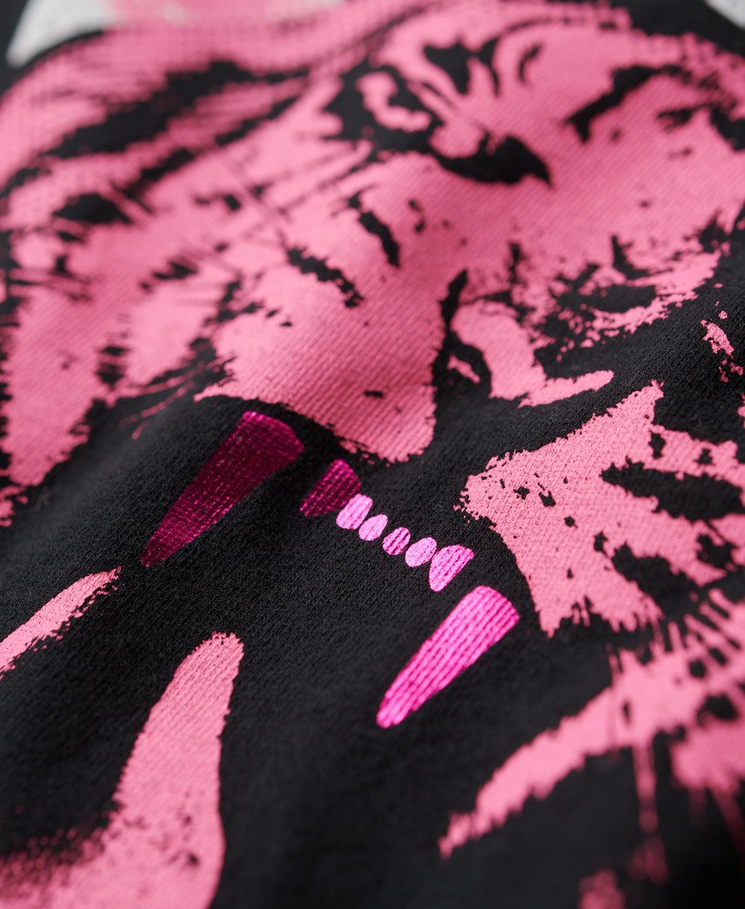 camiseta gráfica lo-fi rock na cor preto jato