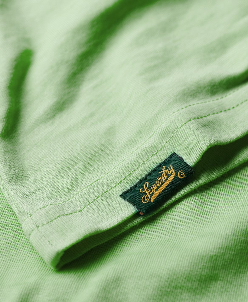 camiseta varsity burnout na cor verde menta neo