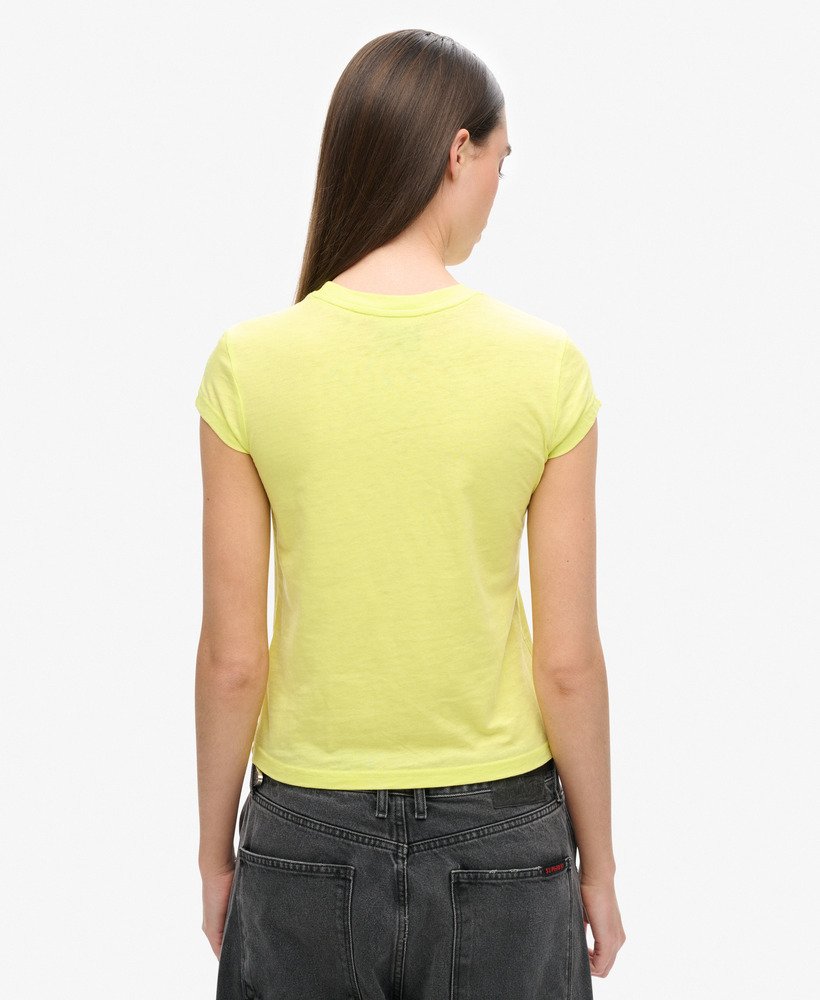 camiseta varsity burnout na cor lemon tonic