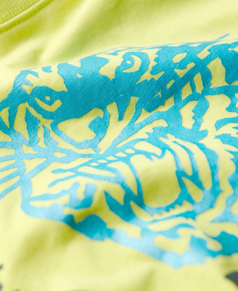 camiseta varsity burnout na cor lemon tonic