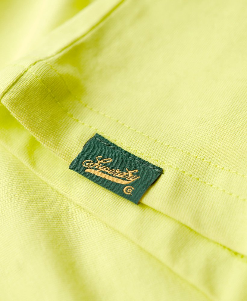 camiseta varsity burnout na cor lemon tonic