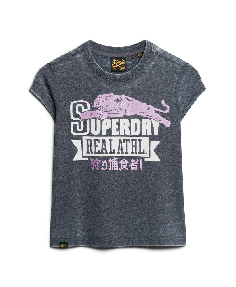 camiseta varsity burnout na cor azul marinho eclipse