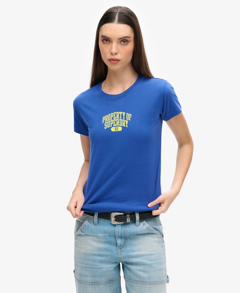 camiseta super athletics fitted na cor azul real