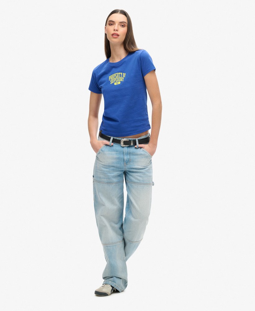 camiseta super athletics fitted na cor azul real