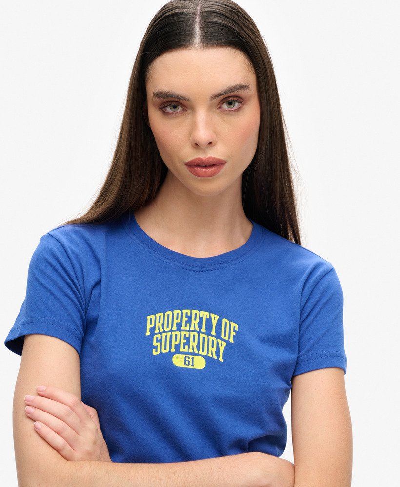 camiseta super athletics fitted na cor azul real