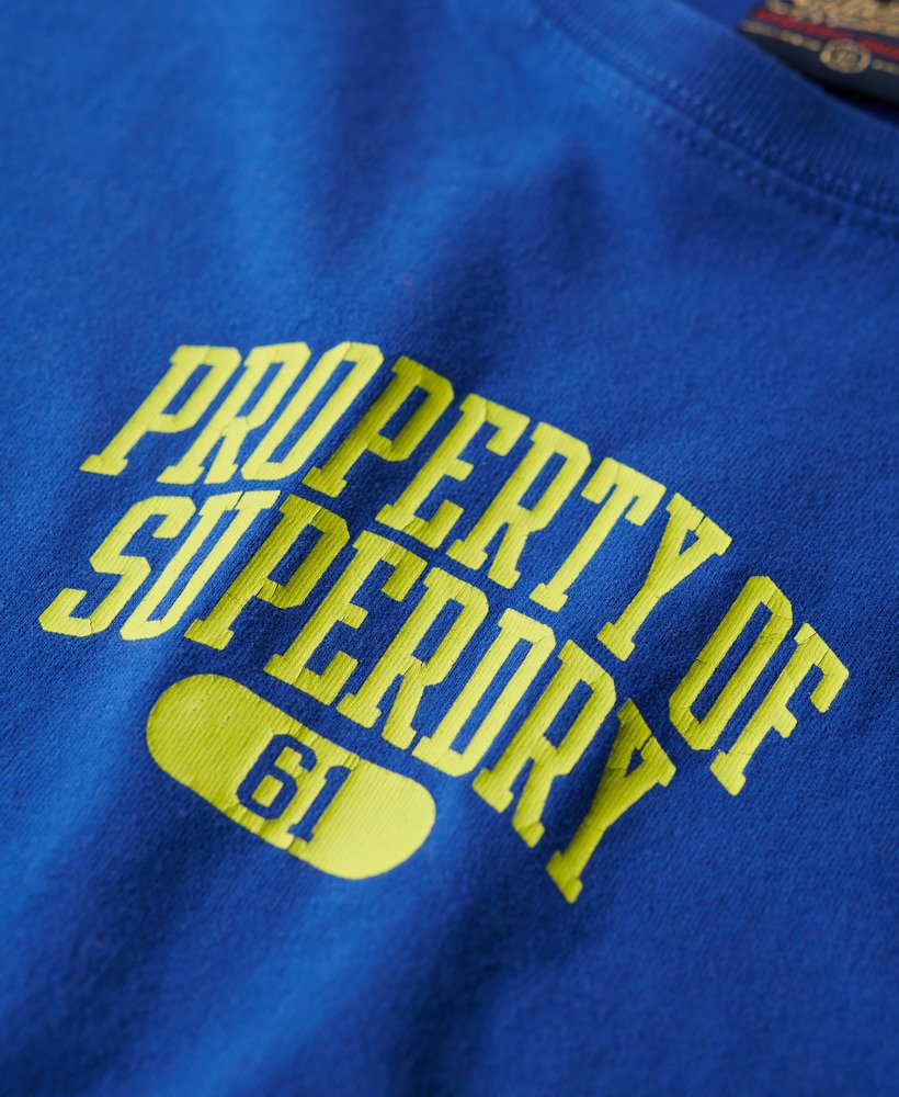 camiseta super athletics fitted na cor azul real