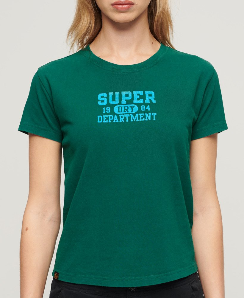 camiseta super athletics fitted na cor verde tempestade