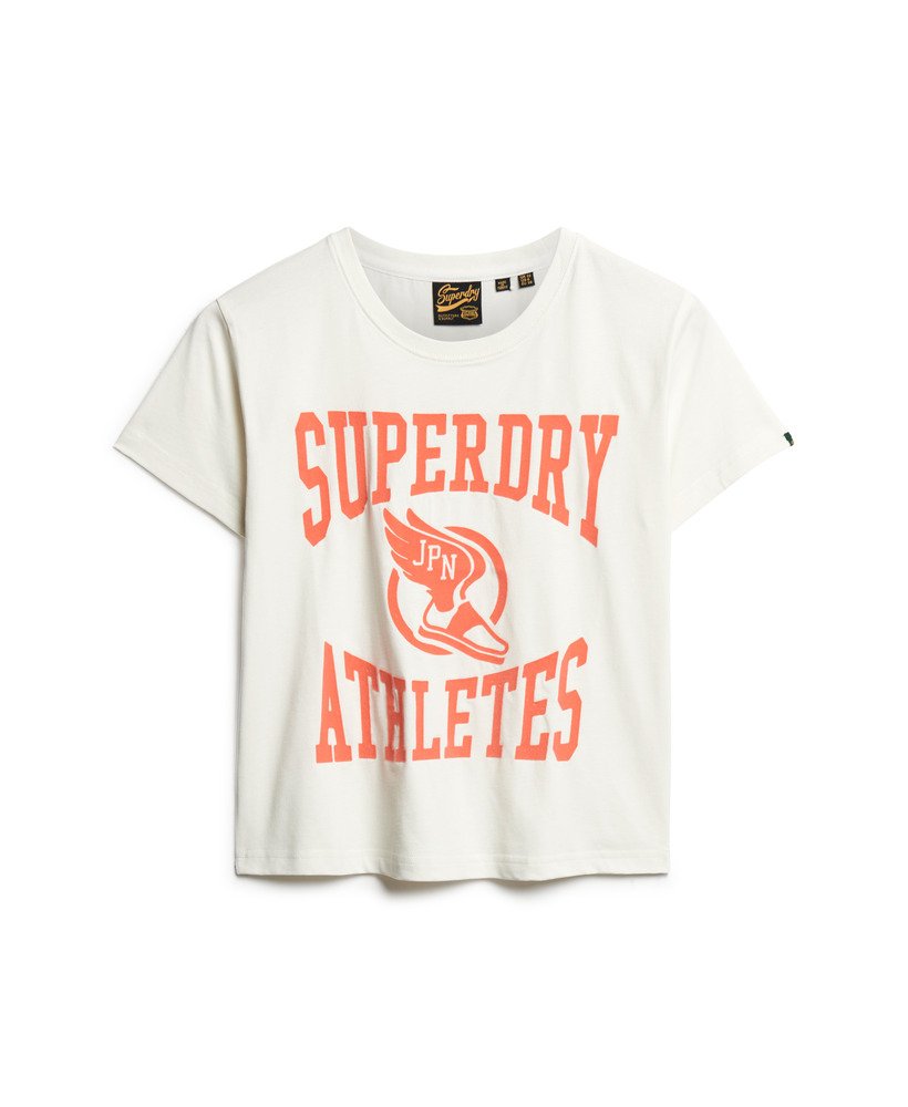 camiseta varsity flocked fitted na cor off white