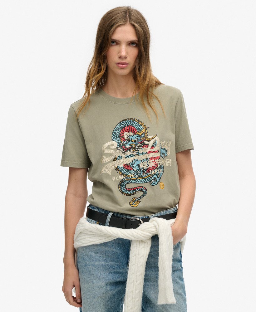 camiseta tokyo relaxed na cor verde cáqui claro