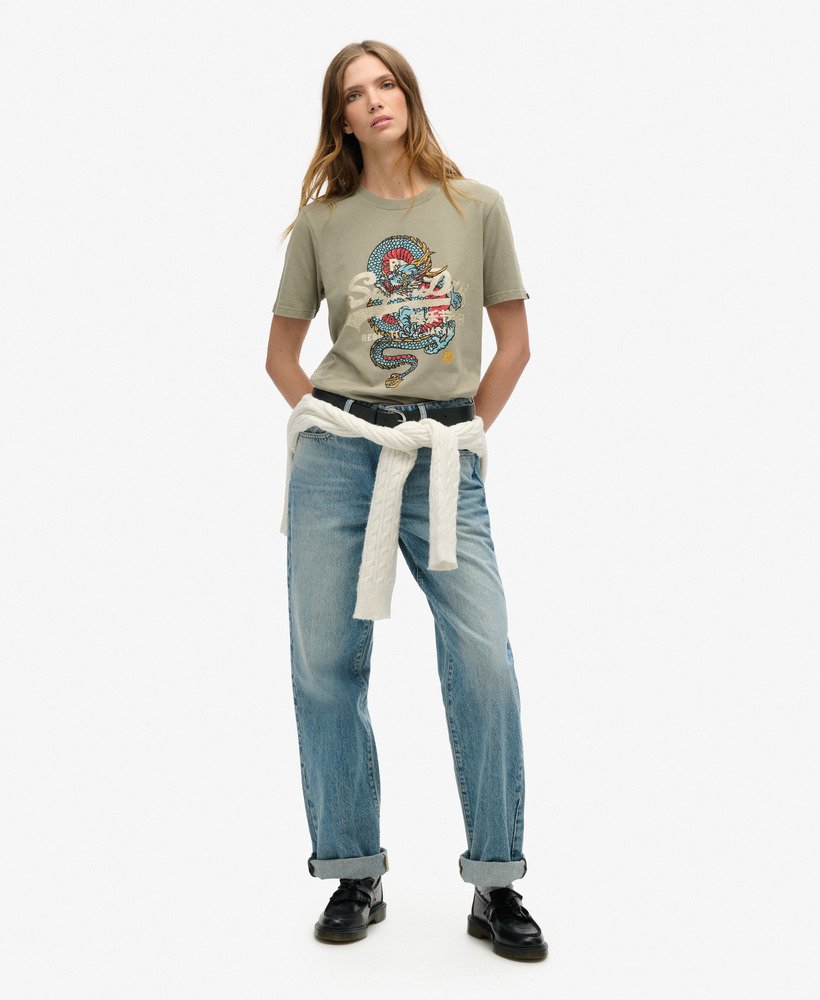 camiseta tokyo relaxed na cor verde cáqui claro