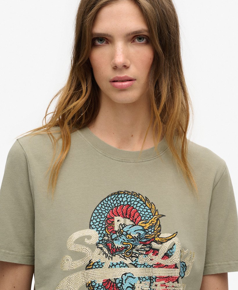 camiseta tokyo relaxed na cor verde cáqui claro