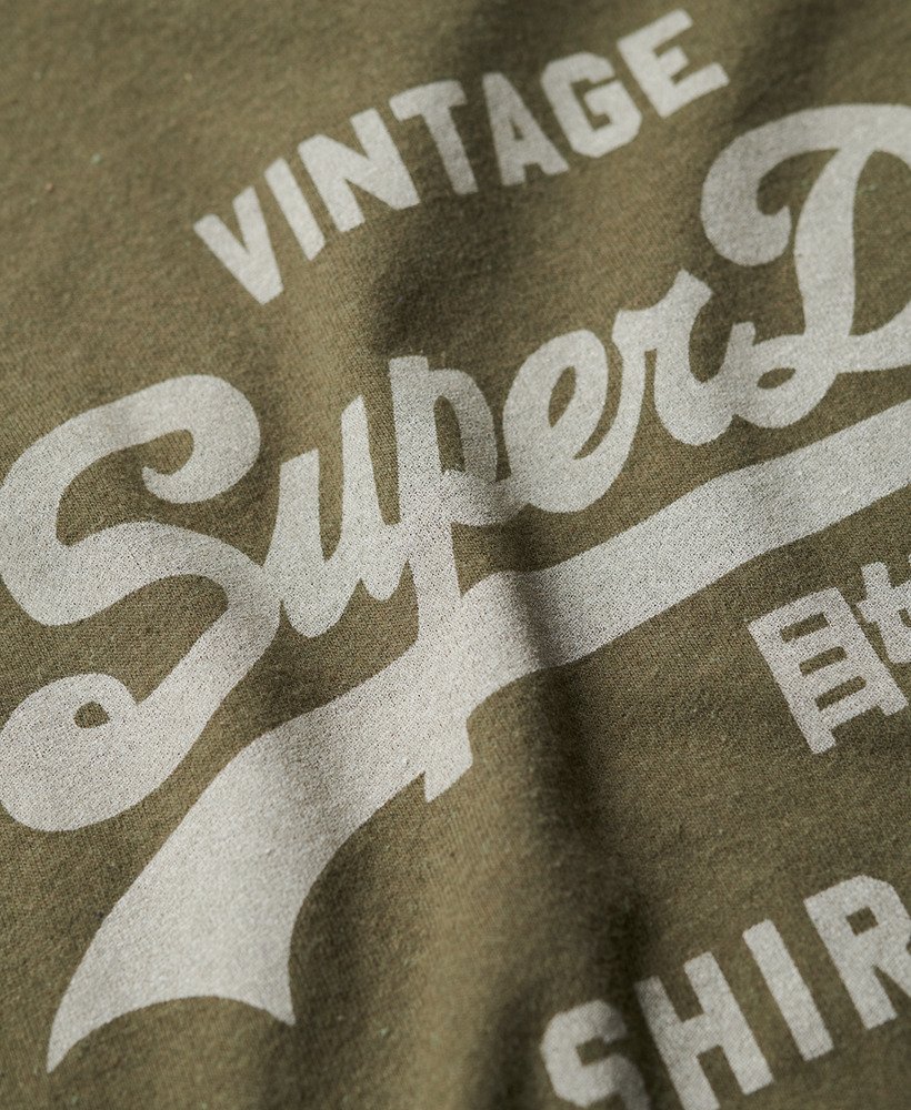 camiseta vintage logo heritage relaxed na cor cáqui mesclado