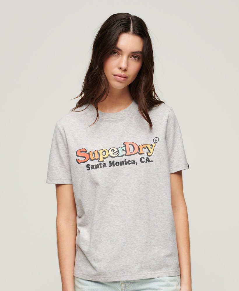 camiseta rainbow logo relaxed fit na cor glacier grey mescl