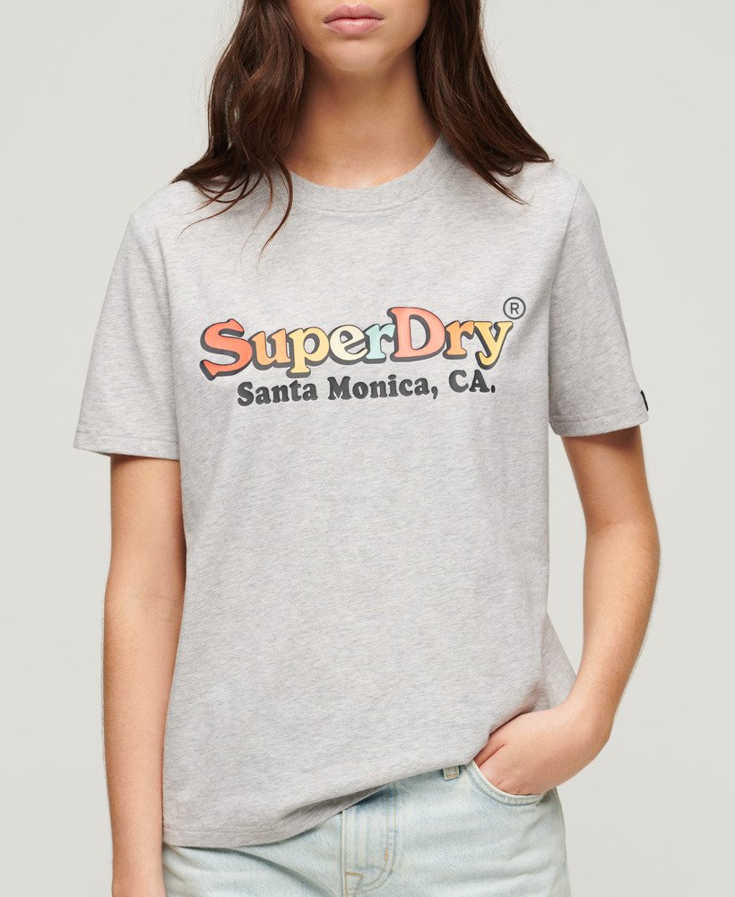 camiseta rainbow logo relaxed fit na cor glacier grey mescl