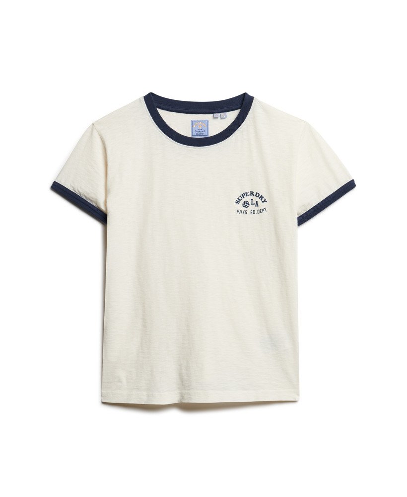 camiseta athletic essentials beach graphic ringer na cor off white