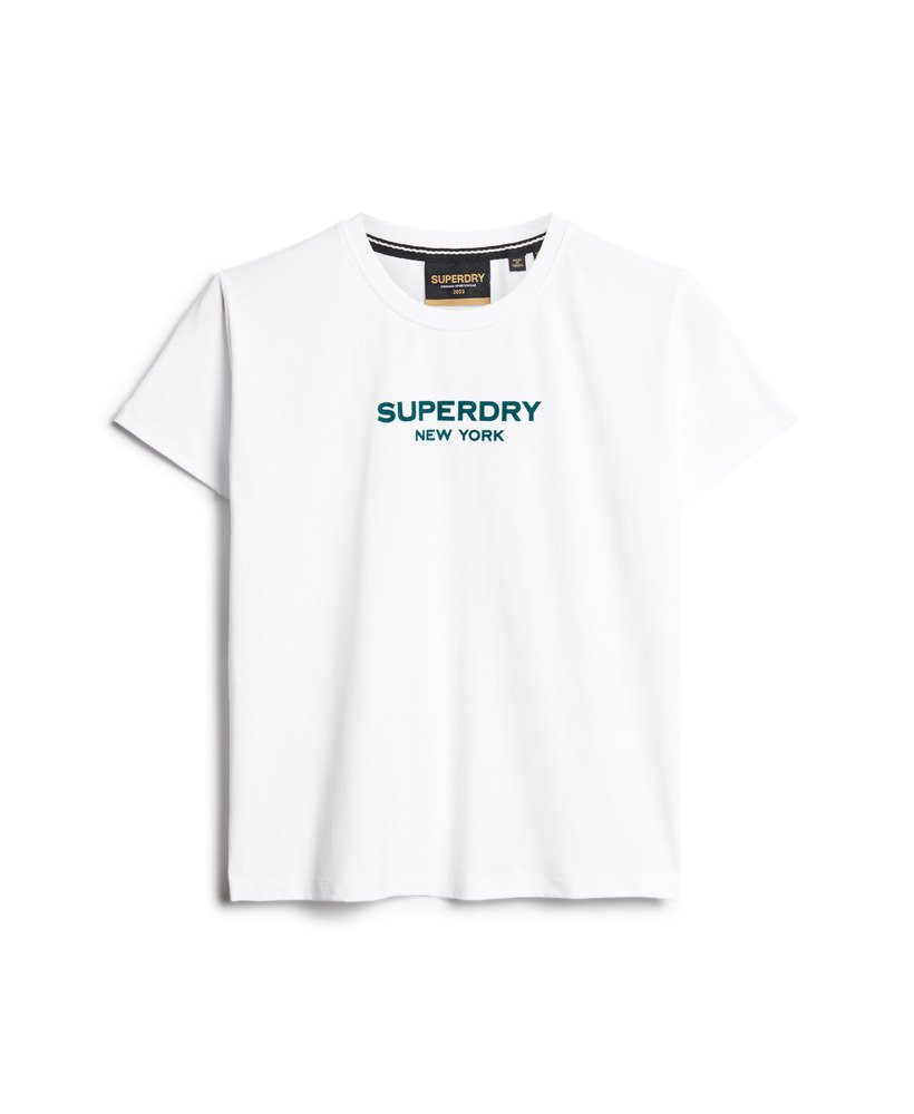 camiseta sport luxe graphic na cor branco brilhante