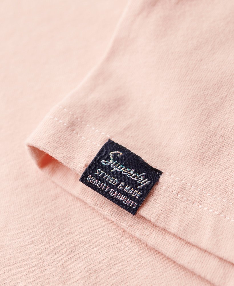 camiseta relaxed com relevo na cor rosa pêssego