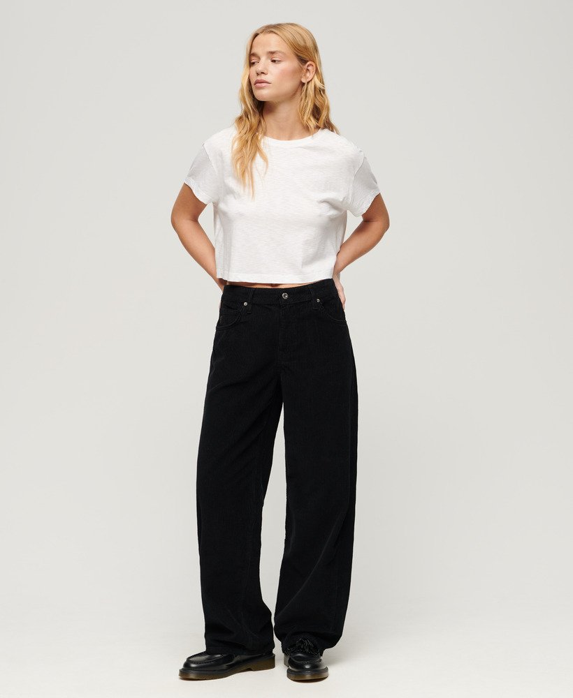 camiseta cropped folgada na cor optic