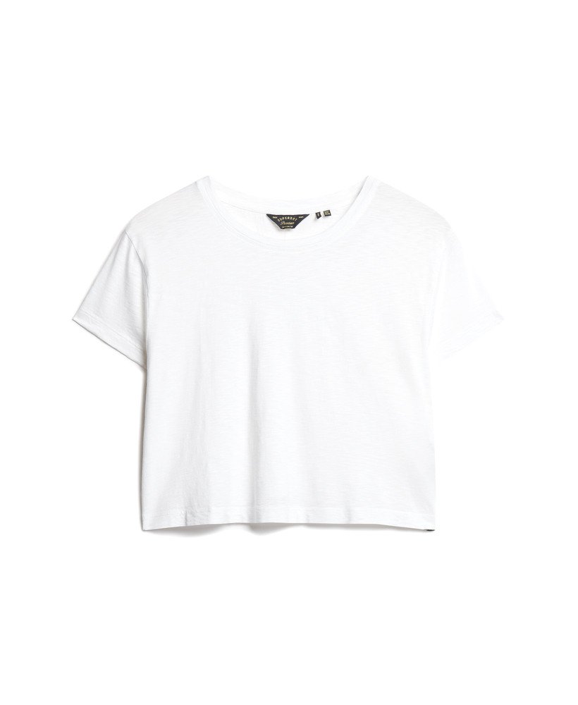 camiseta cropped folgada na cor optic