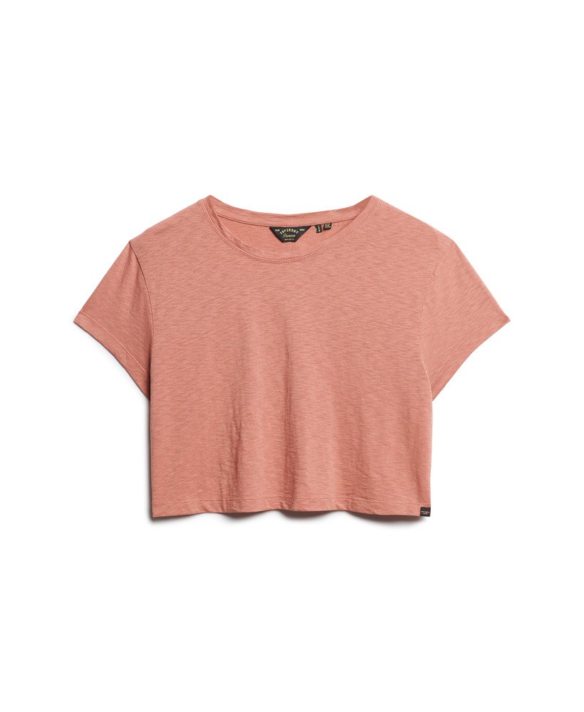 camiseta cropped folgada na cor rosa areia do deserto