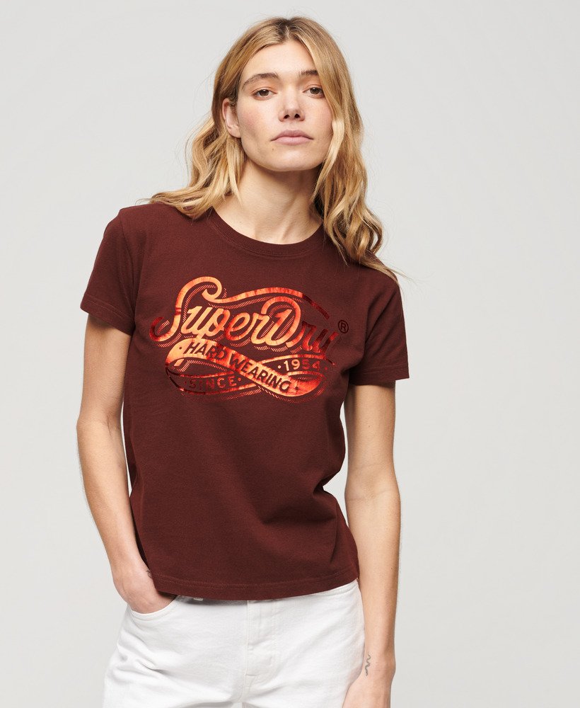 camiseta foil workwear fitted na cor marrom chocolate amargo