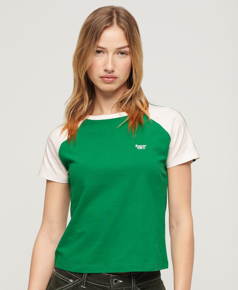 camiseta retrô essential logo na cor verde bósforoóptica