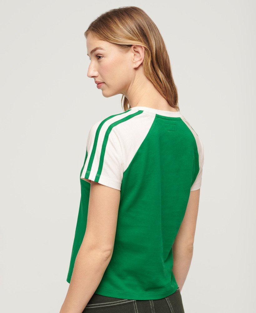 camiseta retrô essential logo na cor verde bósforoóptica