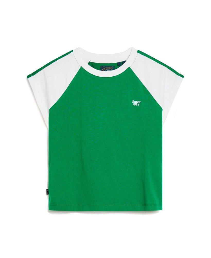 camiseta retrô essential logo na cor verde bósforoóptica