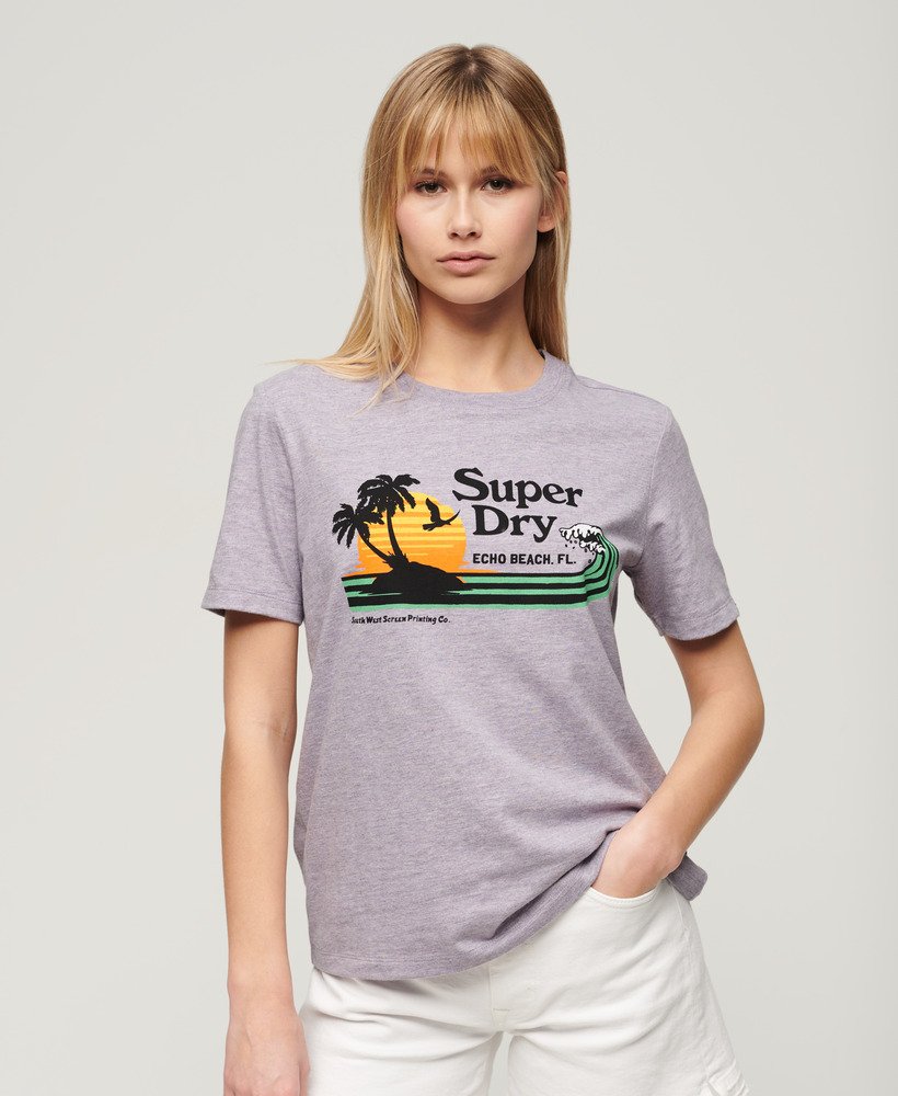 camiseta outdoor stripe relaxed na cor parma violeta mesclada