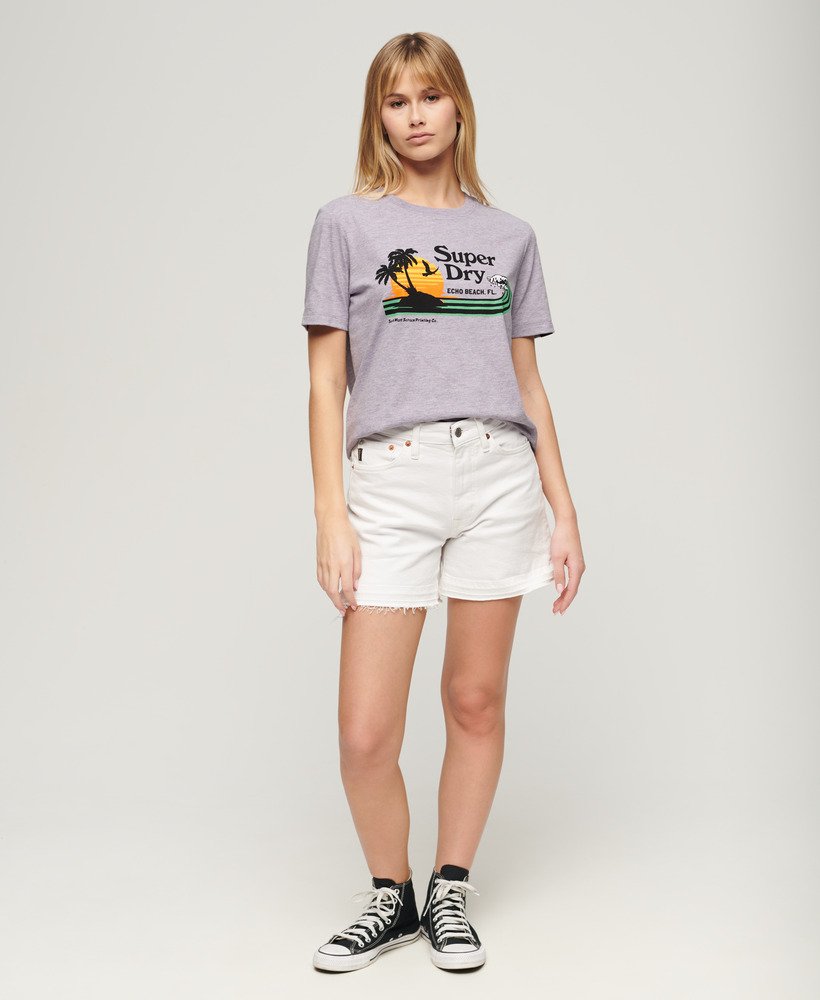 camiseta outdoor stripe relaxed na cor parma violeta mesclada