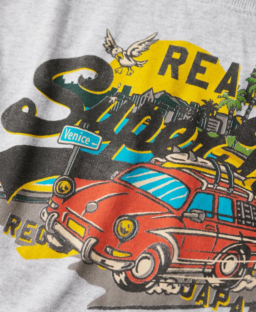 camiseta la graphic relaxed em cinza mesclado