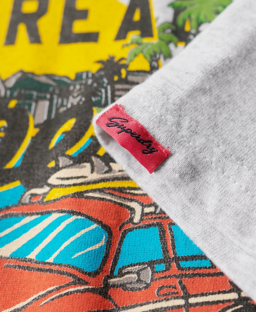 camiseta la graphic relaxed em cinza mesclado