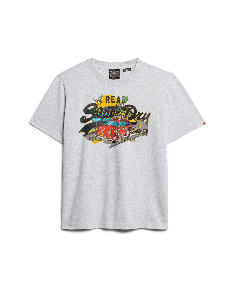 camiseta la graphic relaxed em cinza mesclado