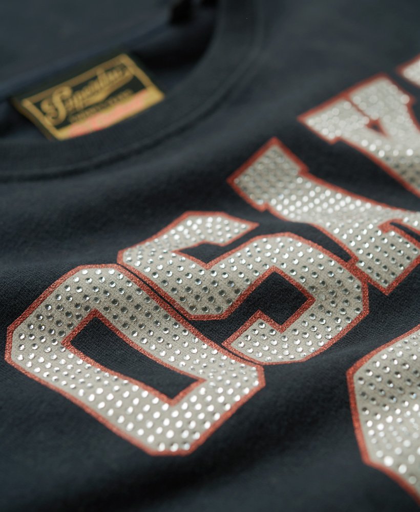 camiseta osaka 6 embellished anos 90 na cor eclipse navy