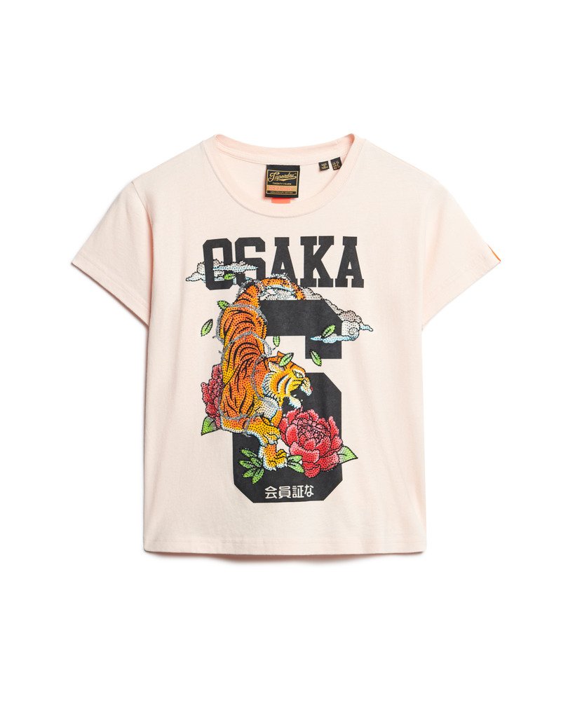 camiseta osaka 6 narrative anos 90 na cor pink clay