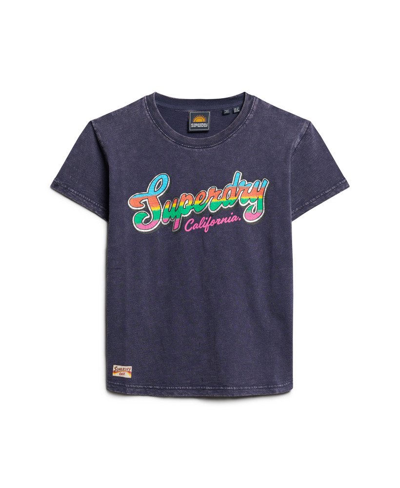 camiseta cali sticker fitted em tecido flamê azul marinho intenso.