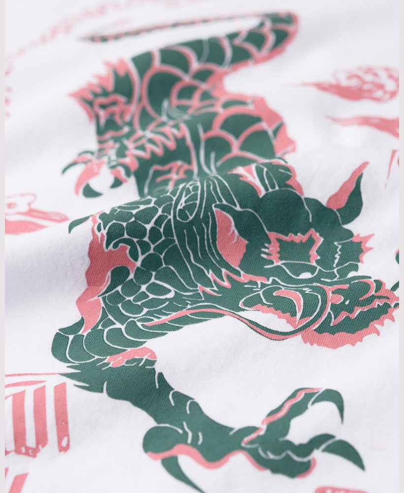 camiseta komodo x superdry kailash dragon na cor optic.