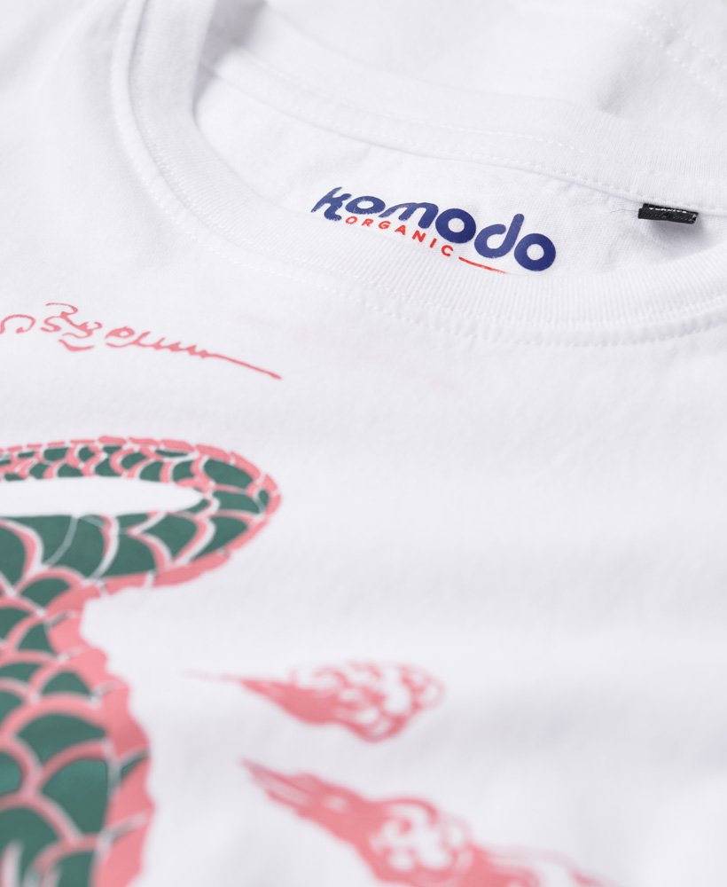 camiseta komodo x superdry kailash dragon na cor optic.