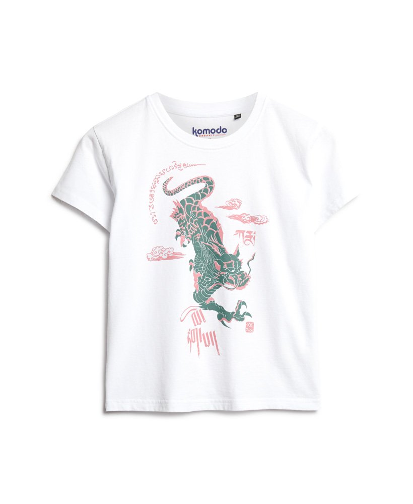 camiseta komodo x superdry kailash dragon na cor optic.