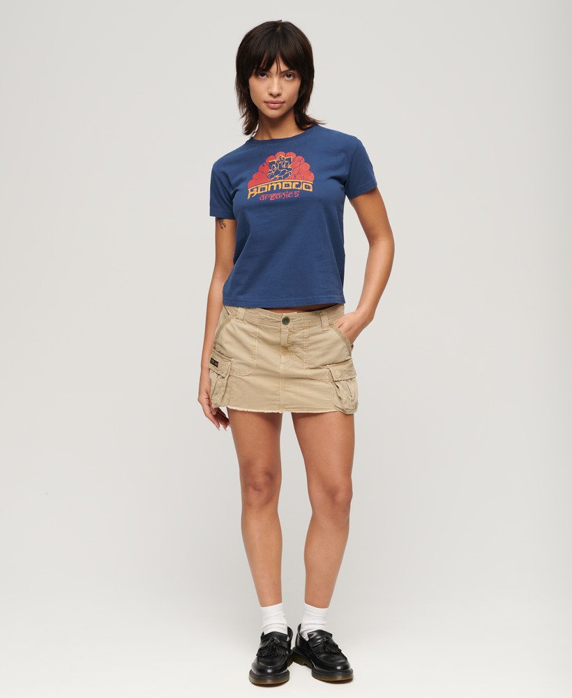 camiseta superdry x komodo ganesh fitted na cor azul marinho supermarinho