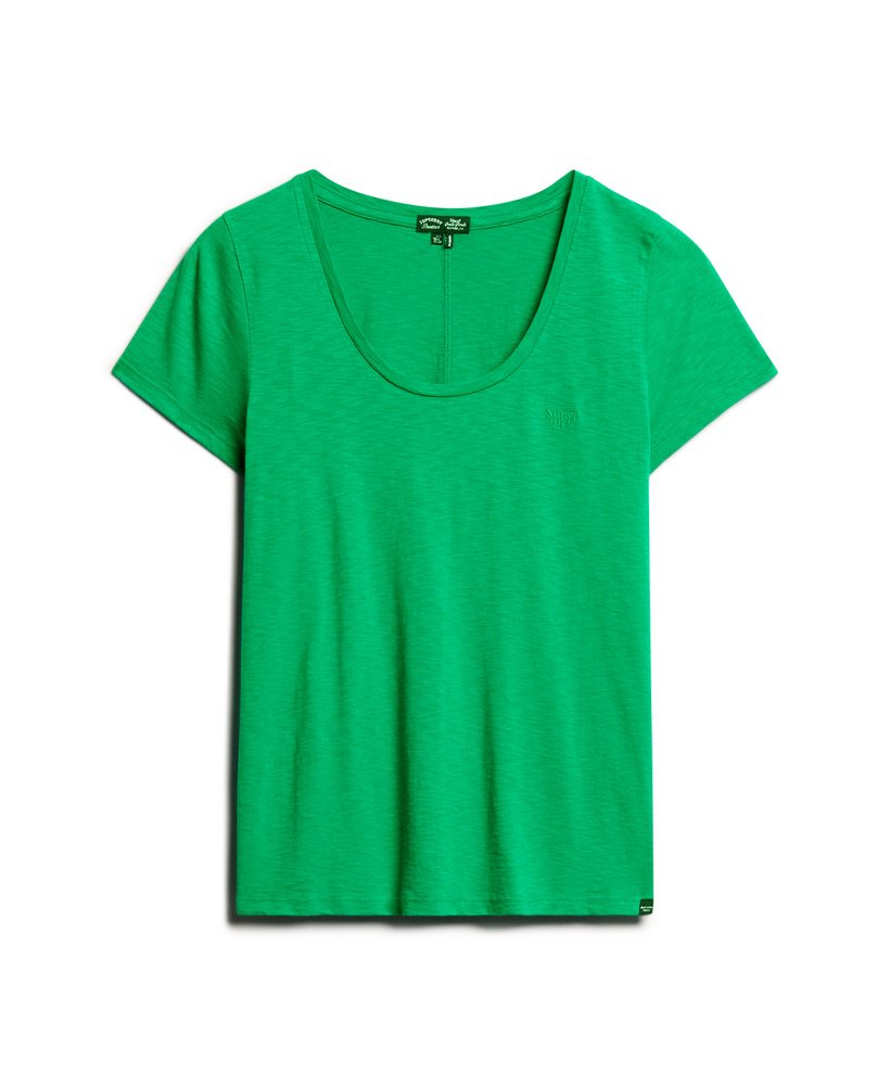 camiseta studios com decote em u na cor verde drop kick