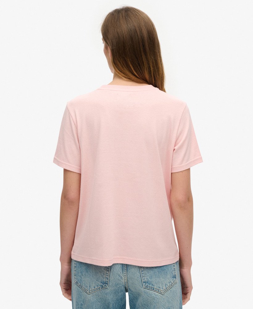camiseta premium script entry na cor rosa mesclado somon
