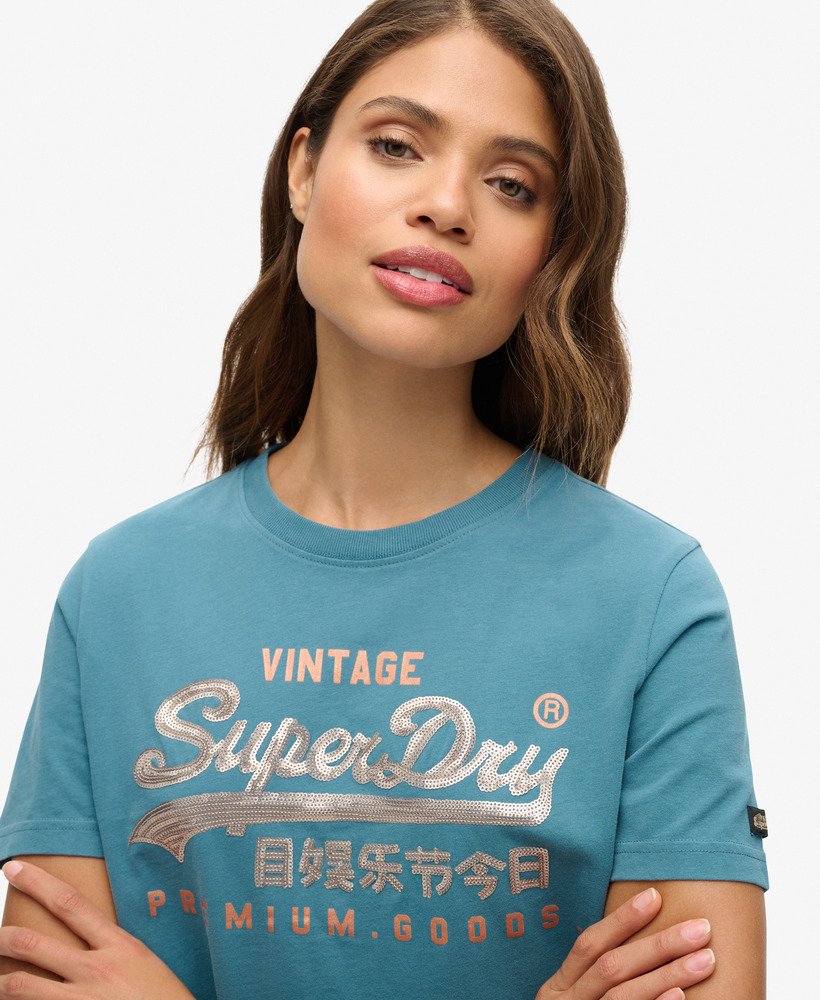 camiseta vl graphic com detalhes em azul egeu